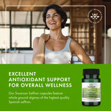 Swanson etiqueta nutricional legible indicando 15 mg por cápsula