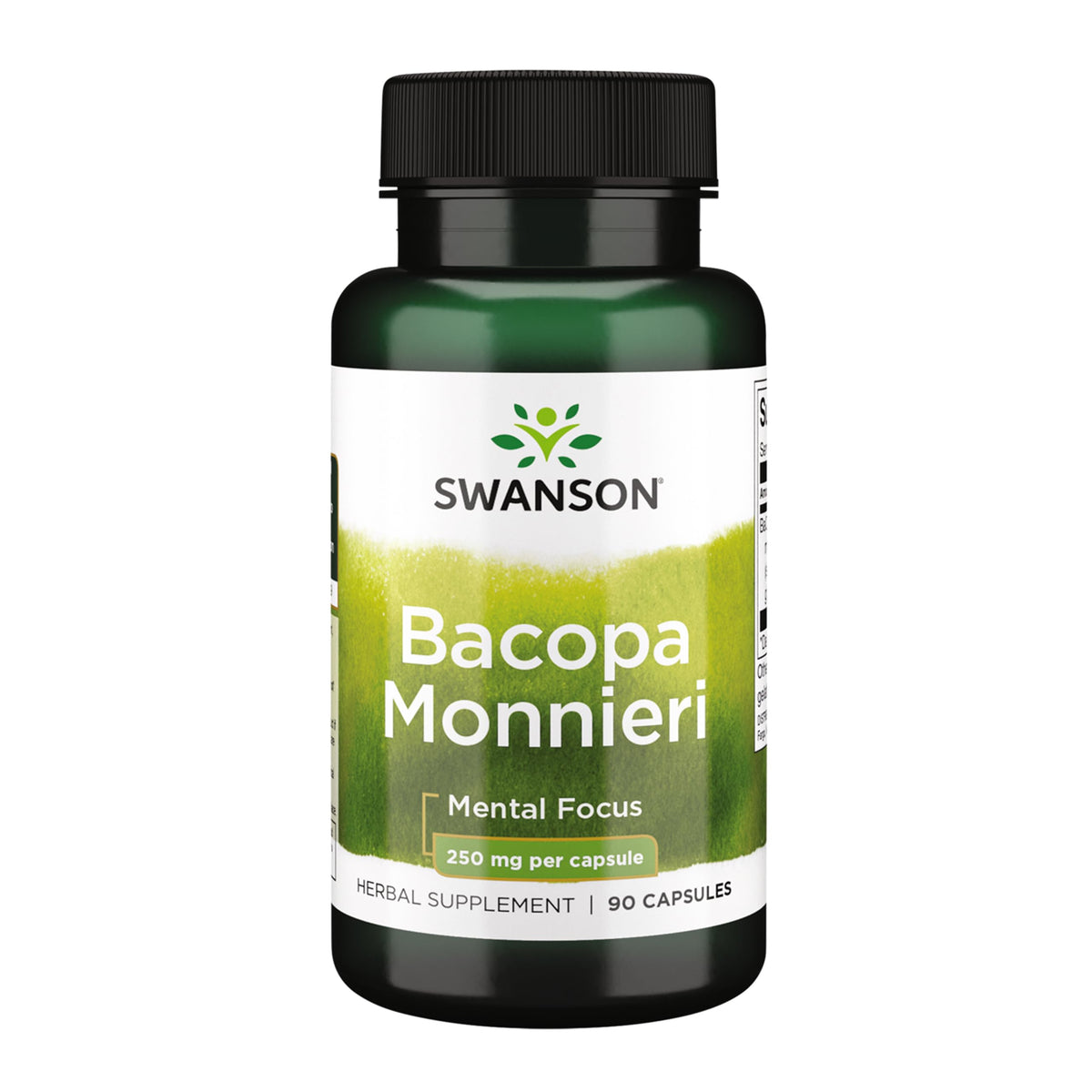 Swanson frasco frontal del extracto Bacognize mostrando etiqueta y cantidad