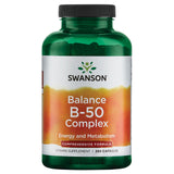 Swanson Balance B-50 vista frontal del envase mostrando diseño y beneficio de apoyo nutricional
