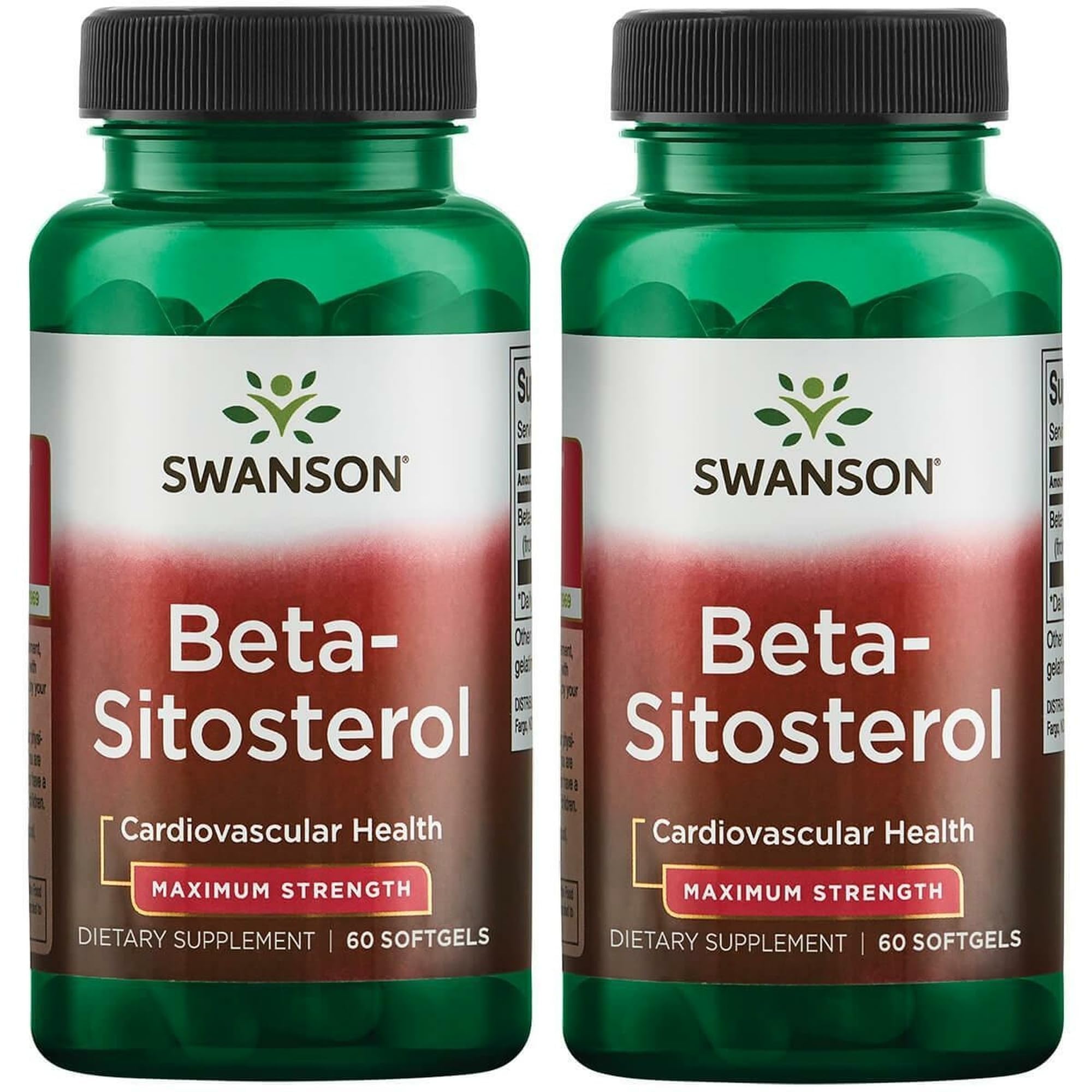 Swanson Premium Brand frasco frontal con beta sitosterol 160 mg mostrando etiqueta clara y beneficio de suplemento vegetal