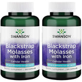 Swanson frasco frontal de Blackstrap Molasses mostrando presentación y cantidad