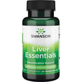 Swanson vista frontal del frasco de Liver Essentials mostrando la presentación y conveniencia