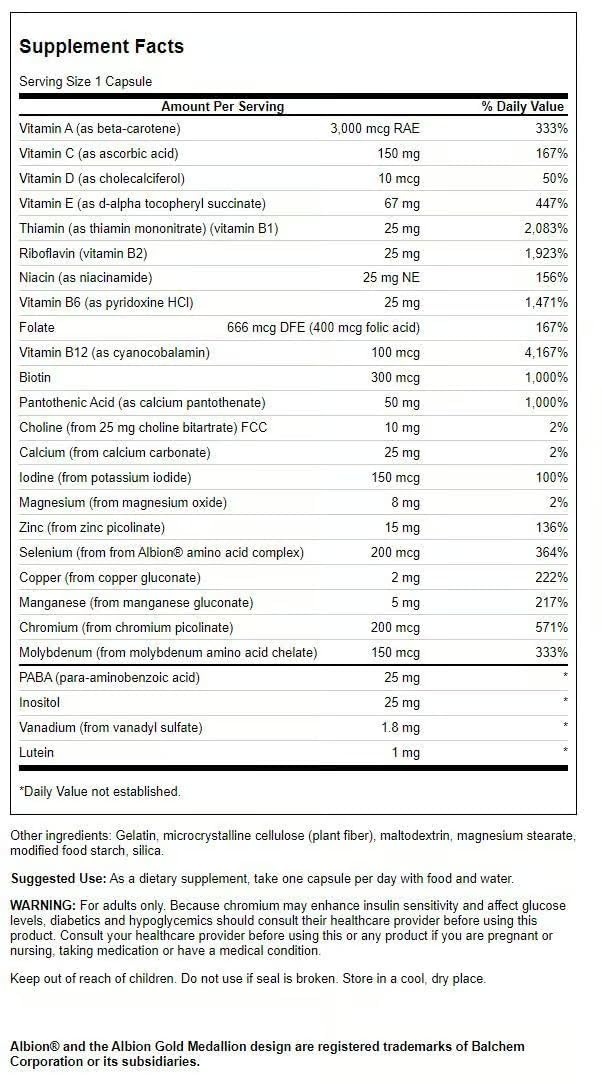Swanson primer plano de una cápsula resaltando pureza e ingredientes vegetales