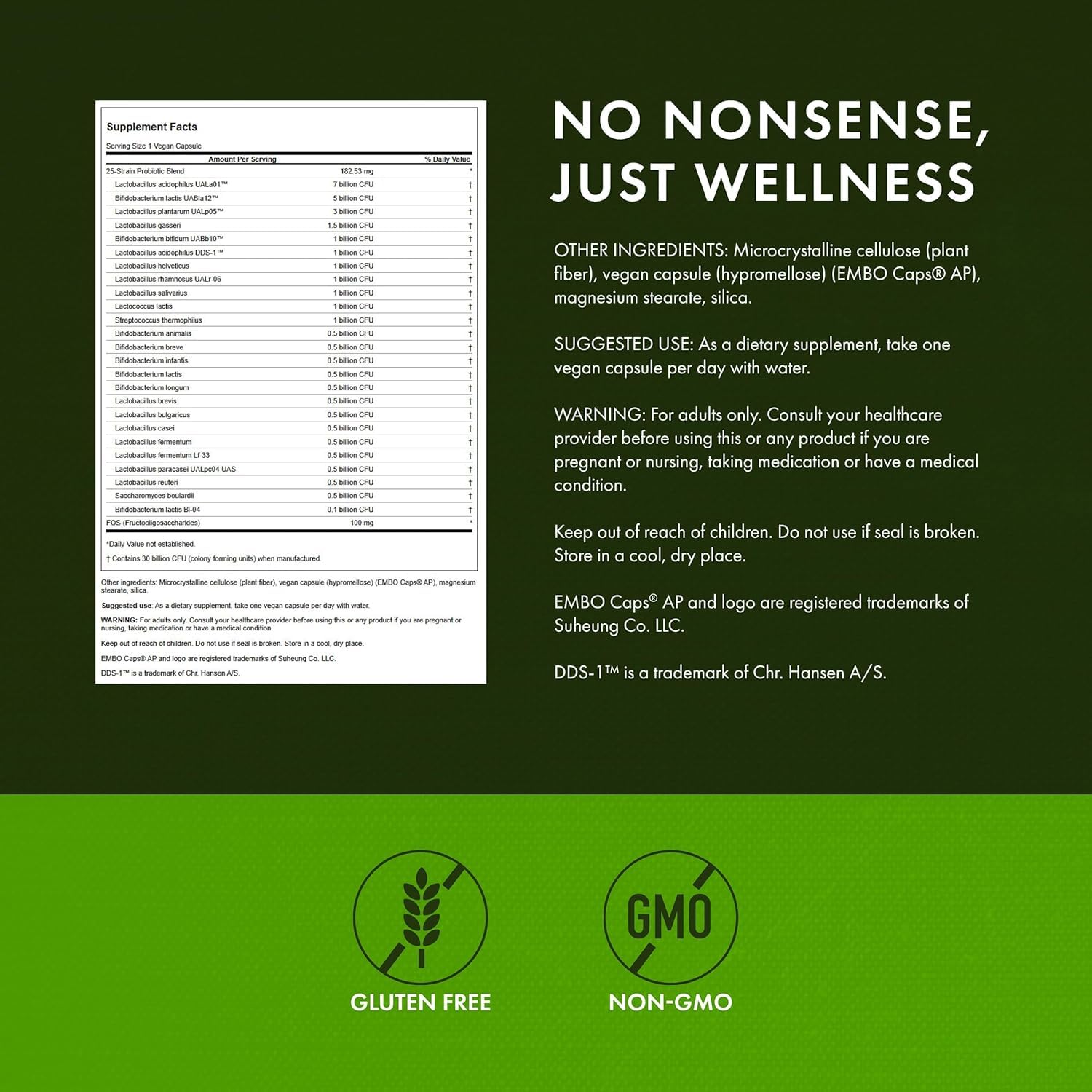 Swanson Epic-Pro primer plano de cápsulas DRcaps que protegen bacterias