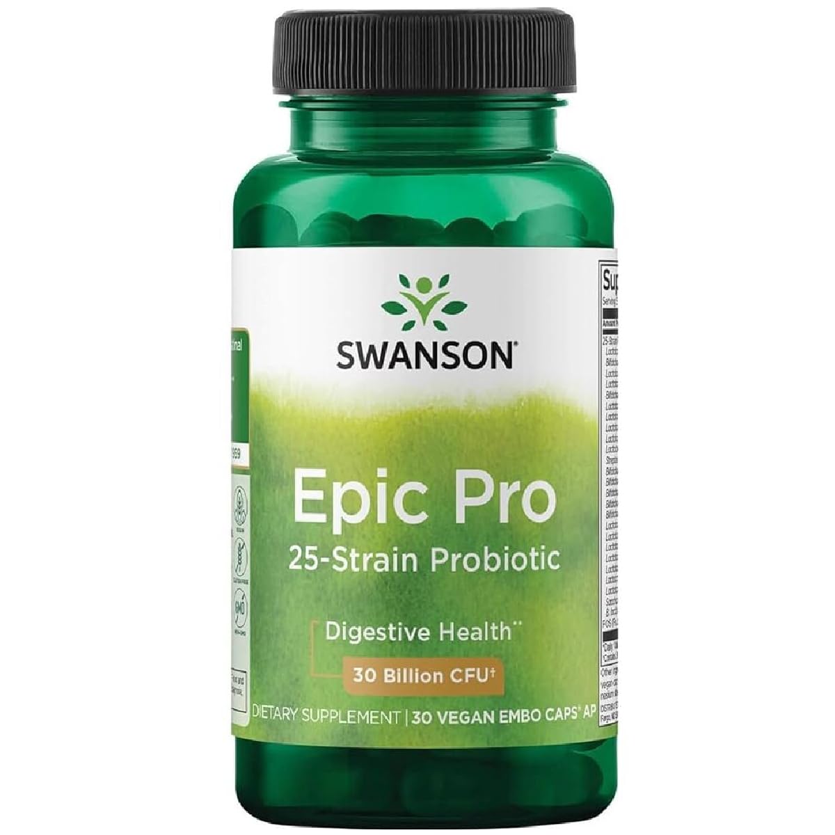 Swanson Epic-Pro vista frontal del empaque mostrando beneficios clave