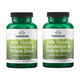 Swanson frasco delantero Milk Thistle mostrando etiqueta clara y beneficios