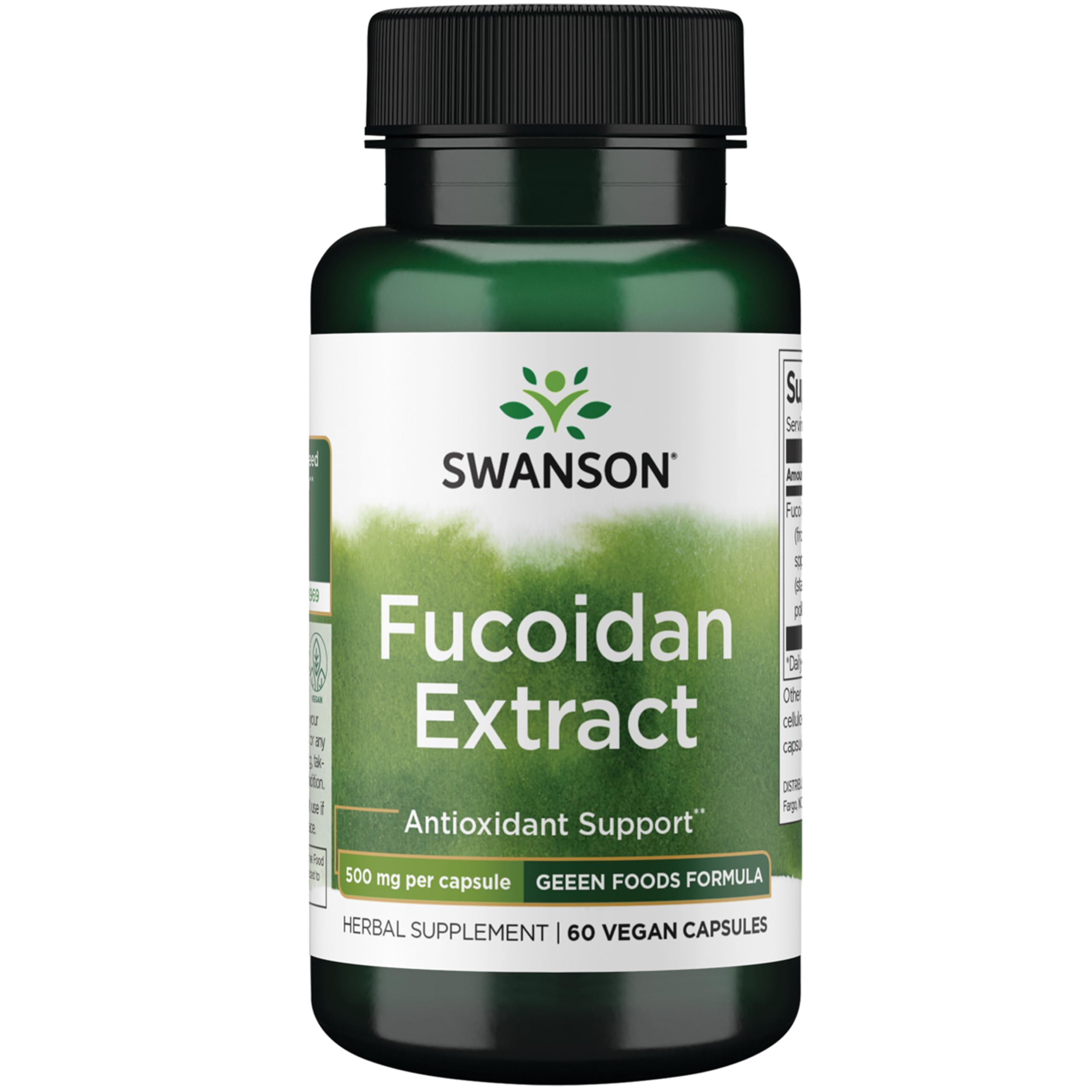 Swanson frente del empaque mostrando fucoidan y beneficio inmune