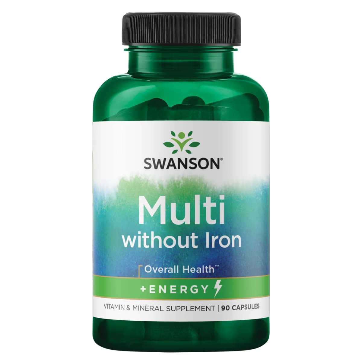 Swanson vista frontal del empaque mostrando 90 cápsulas y beneficios
