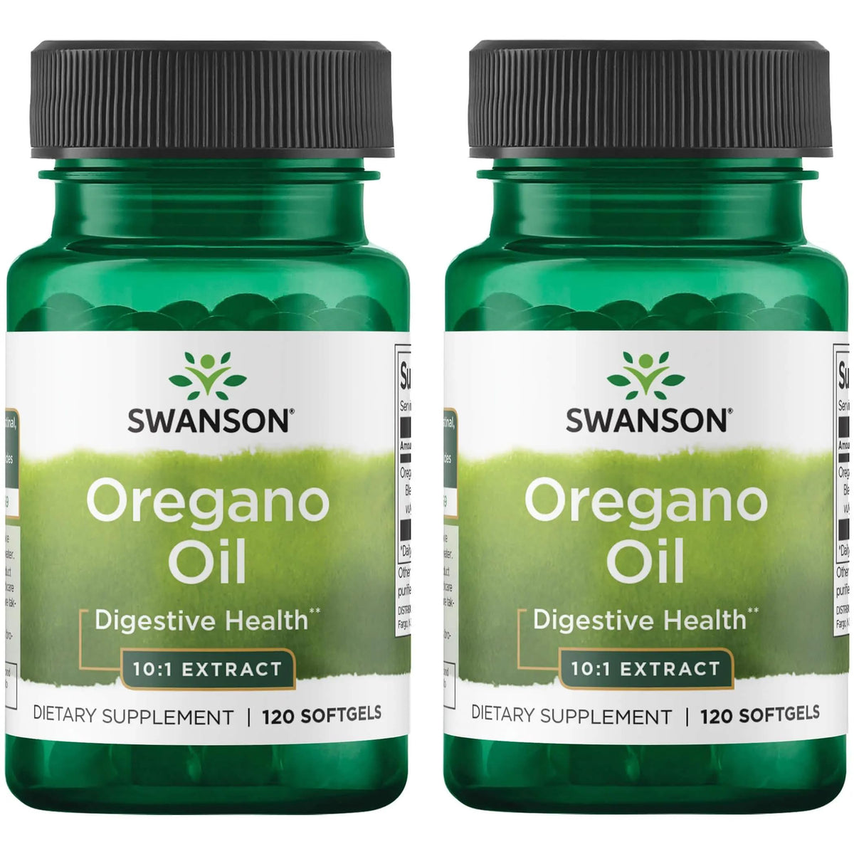 Swanson frasco frontal mostrando cápsulas blandas y beneficios del producto