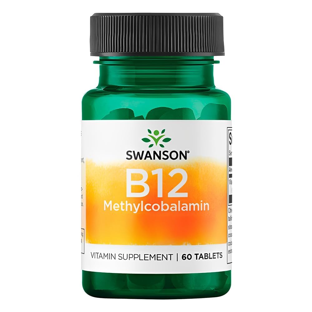 Swanson envase frontal B-12 5000 mcg mostrando etiqueta y beneficios