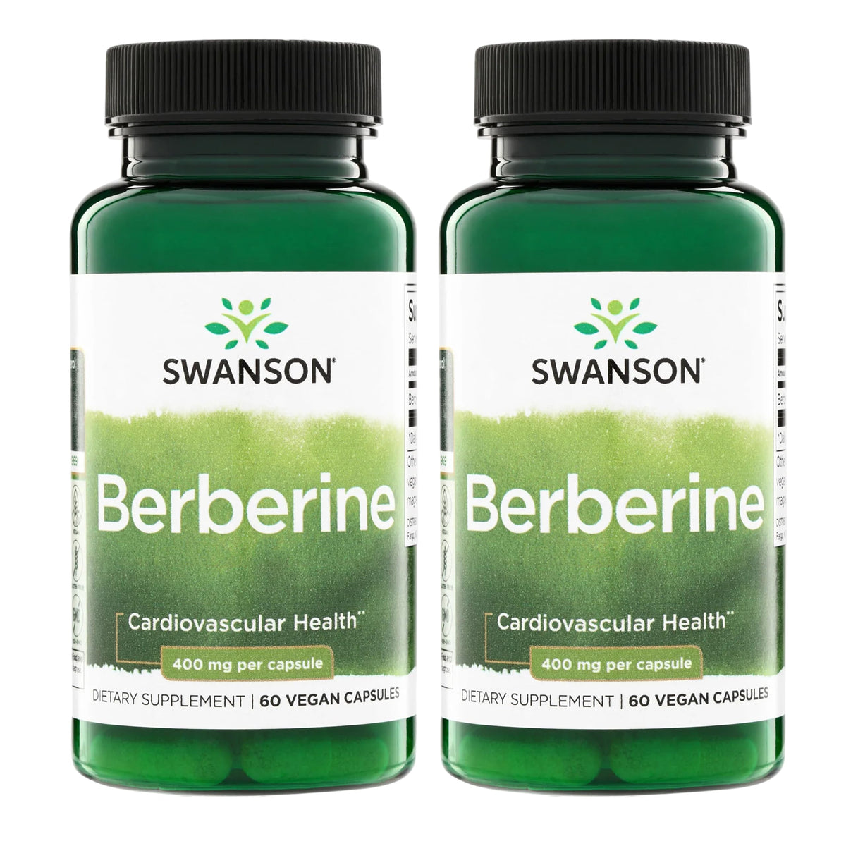 Swanson frasco frontal Berberine HCl mostrando etiqueta y beneficios claros