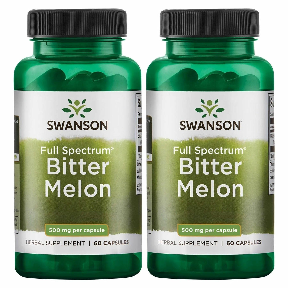 Swanson frasco frontal Full Spectrum Bitter Melon mostrando etiqueta y beneficios