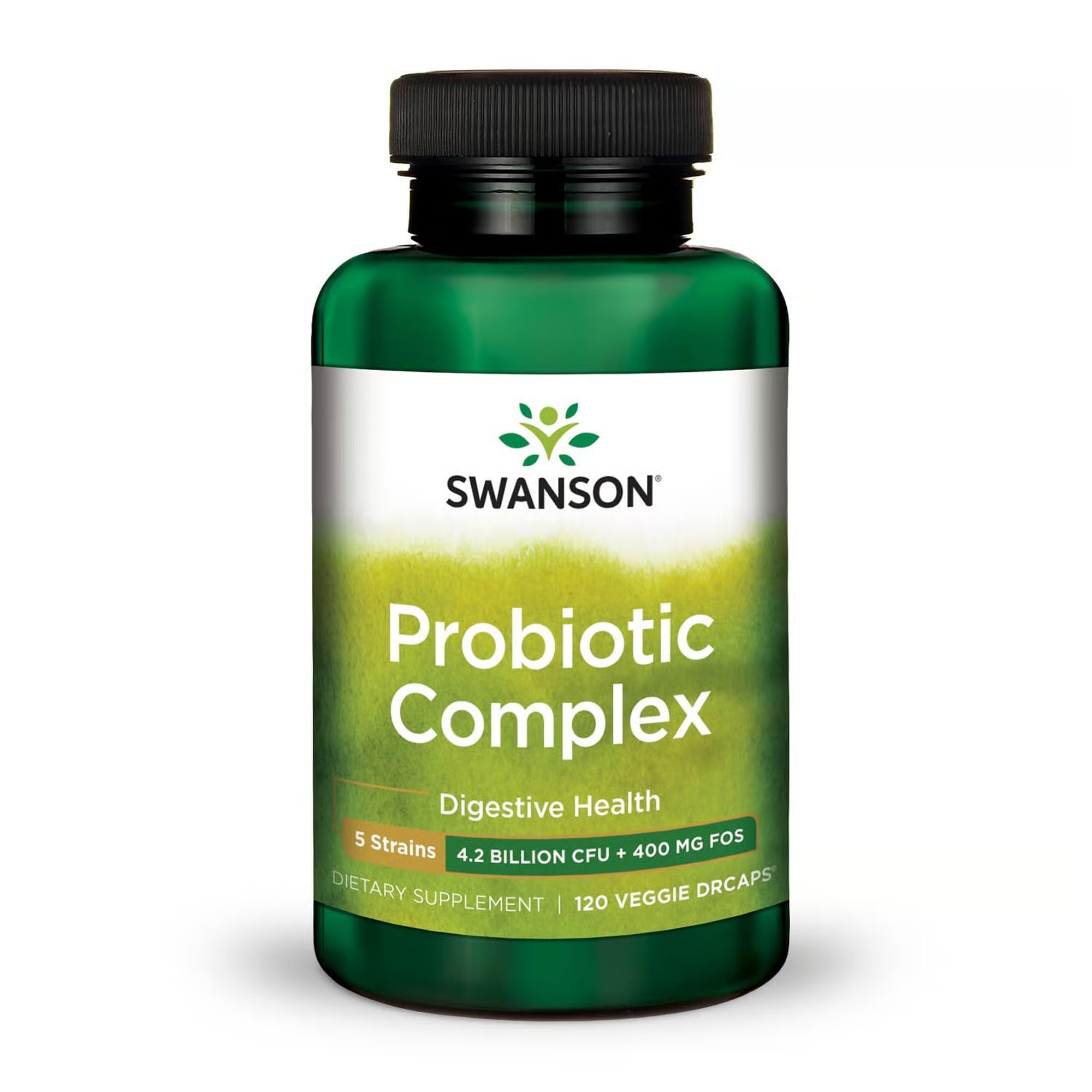 Swanson envase frontal mostrando etiqueta clara y beneficios digestivos