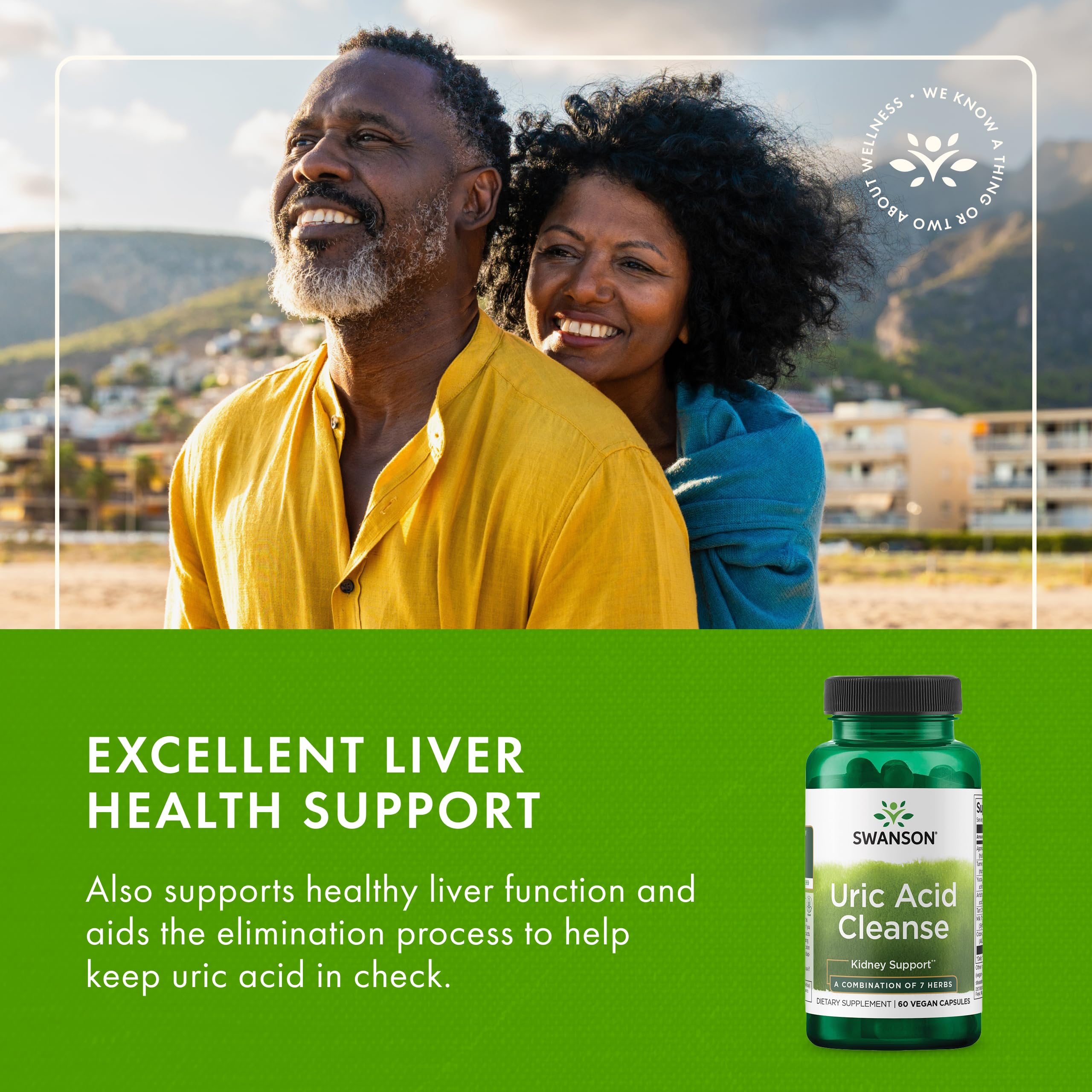 Swanson frasco junto a alimentos sanos mostrando uso en rutina diaria