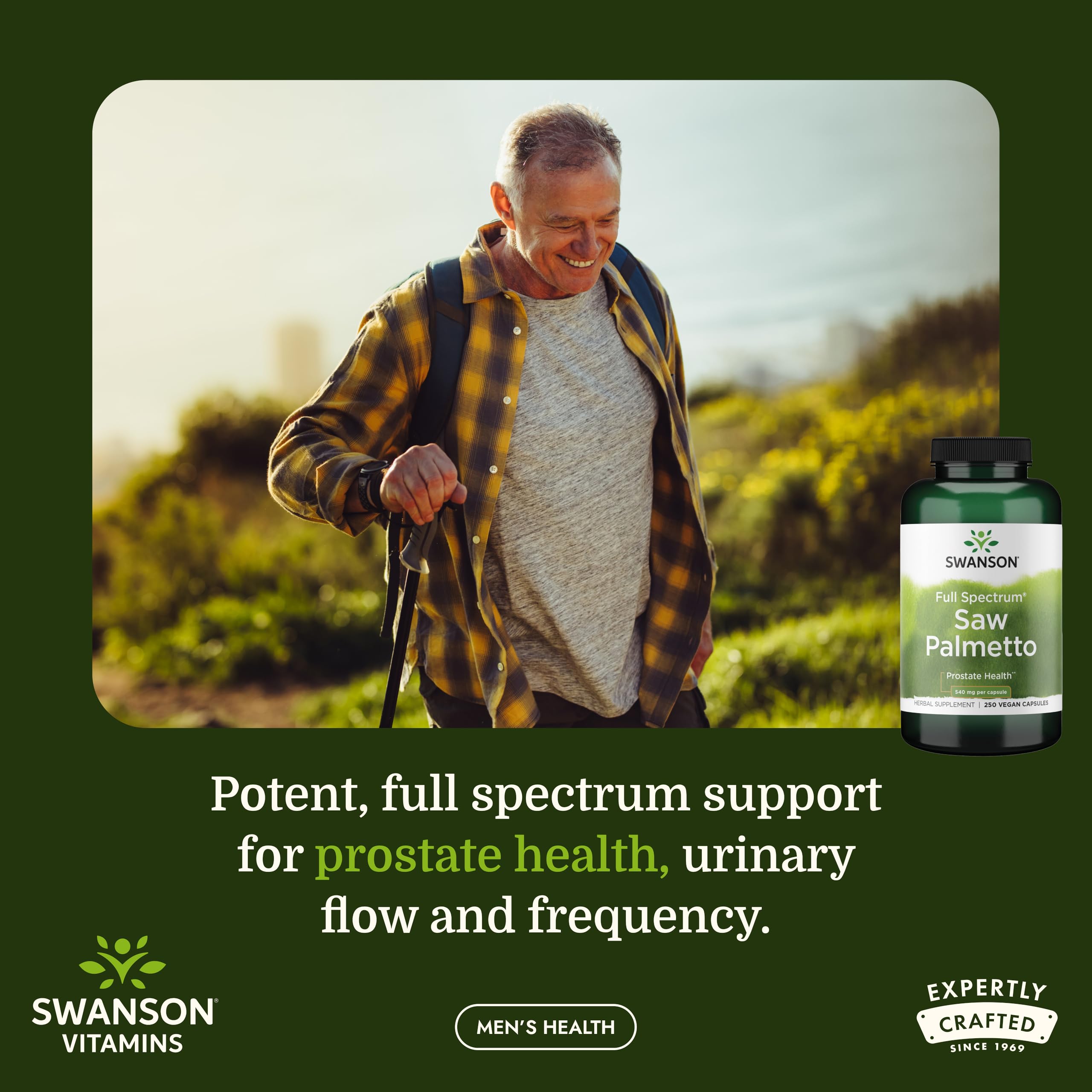 Swanson saw palmetto primer plano de cápsula vegana con textura y forma clara