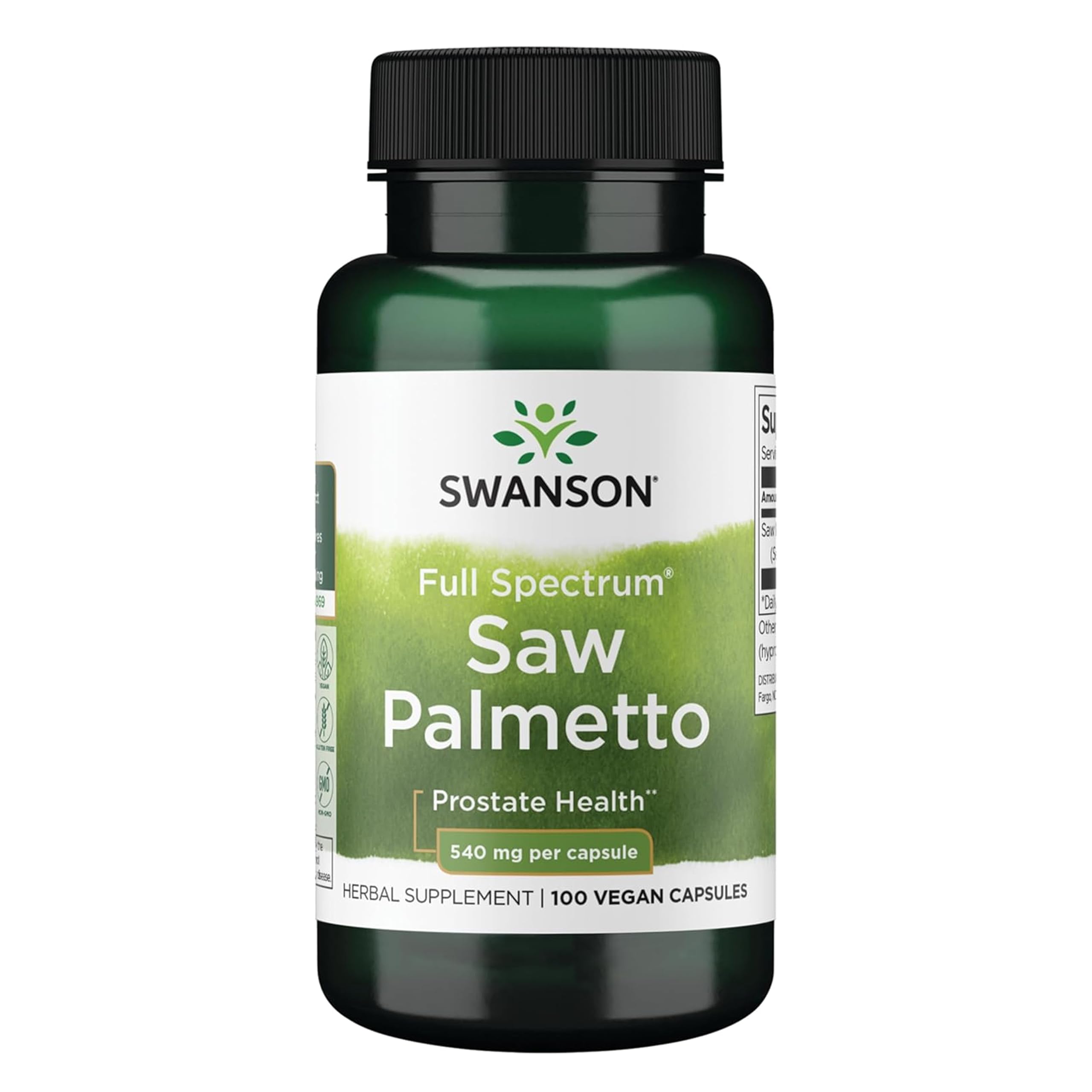 Swanson saw palmetto vista frontal del envase, confianza en calidad