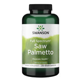 Swanson saw palmetto vista frontal del envase mostrando 250 cápsulas y marca