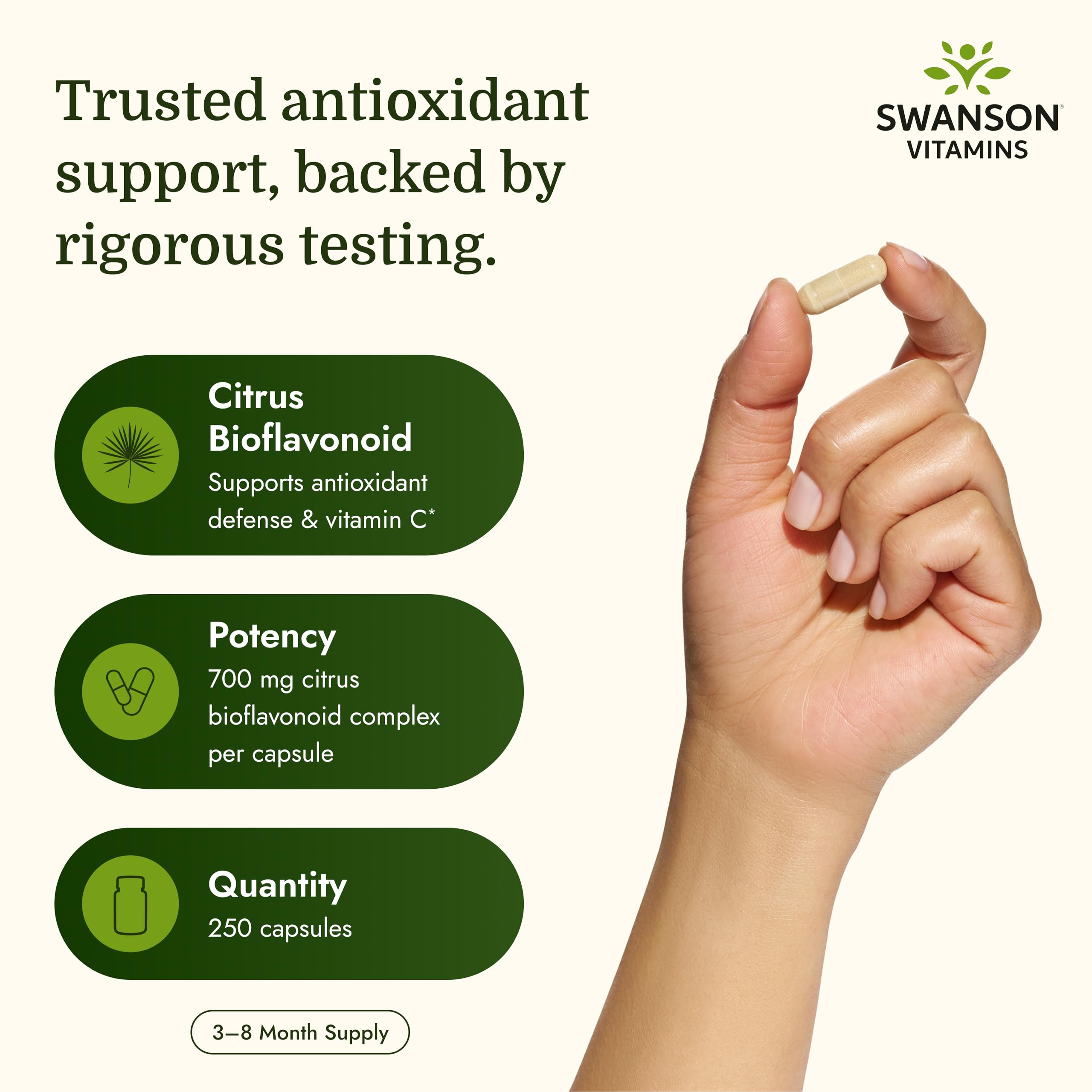 Swanson textura del extracto en polvo que indica pureza y origen vegetal