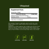 Swanson ubiquinol etiqueta con ingredientes y datos de calidad visibles