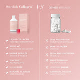 Swedish Collagen botella en la nevera manteniendo frescura y sabor