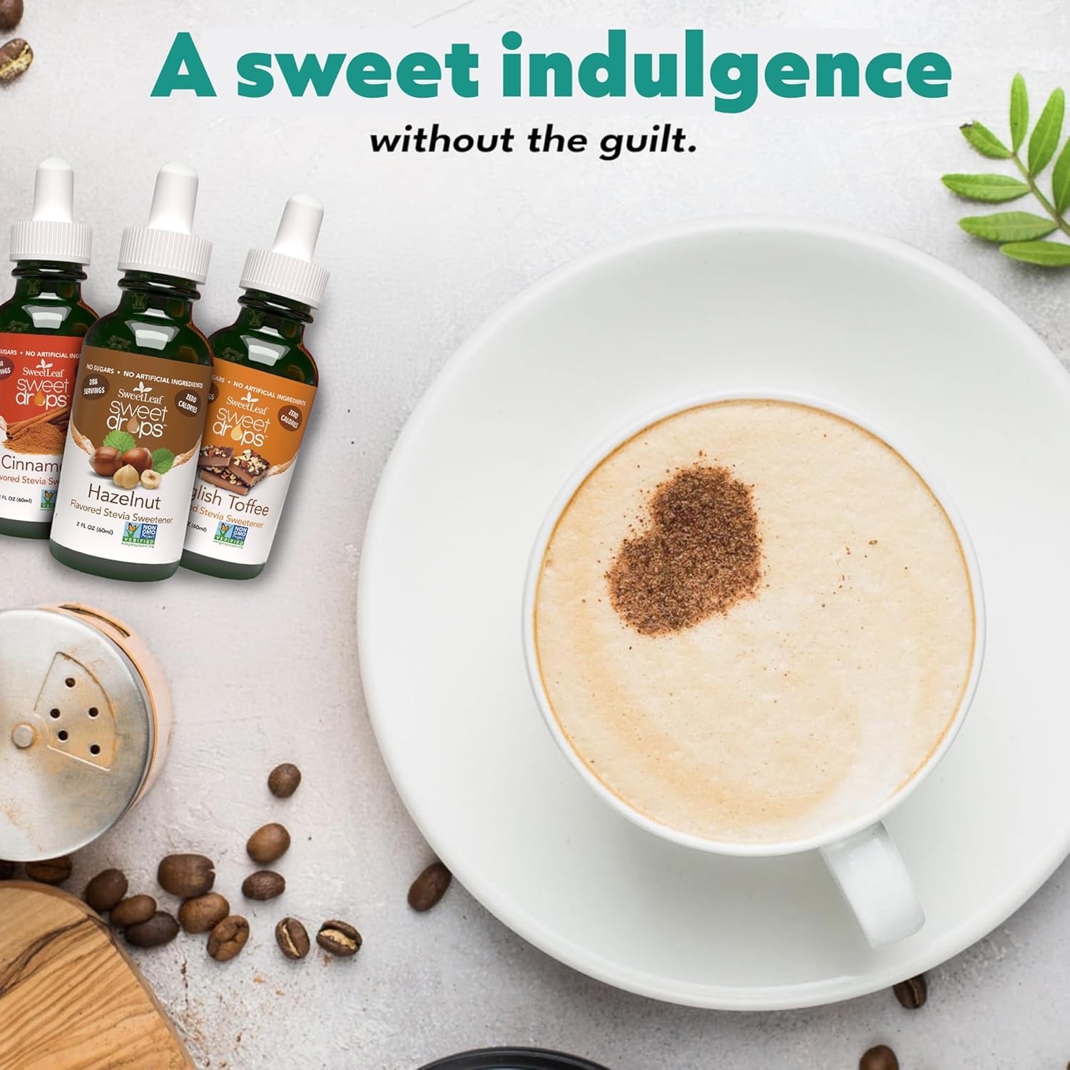 SweetLeaf endulzando un batido vegetal manteniendo sabor y cero calorías