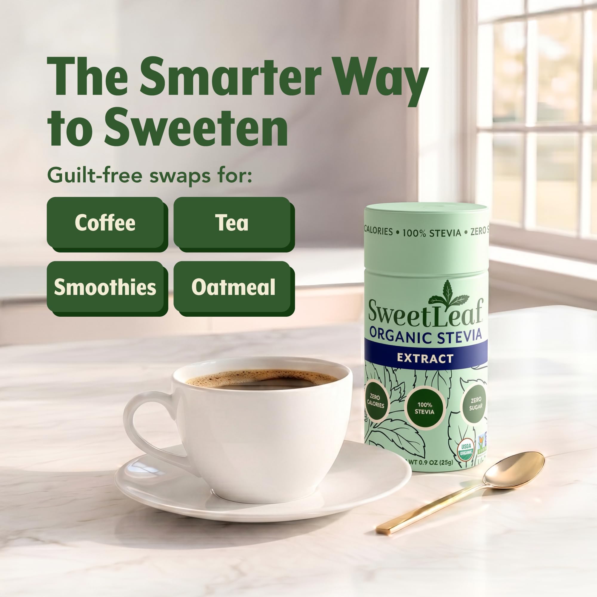 SweetLeaf esparcido en masa de horneado para recetas sin azúcar