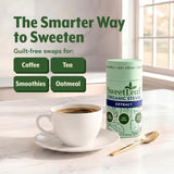 SweetLeaf esparcido en masa de horneado para recetas sin azúcar