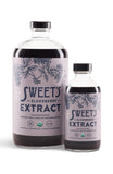 Sweet's Elderberry comparación de tamaño junto a utensilios para escala