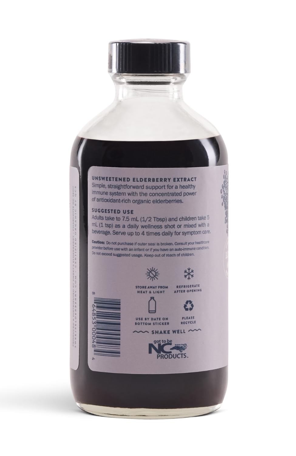 Sweet's Elderberry textura del jarabe mostrando consistencia y pureza