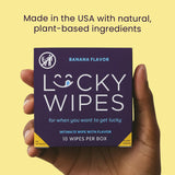 Sweetums Lucky Wipes uso para higiene íntima masculina, refresca y seca rápido