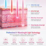 SWETJOZO vista interior con 288 LEDs para cobertura uniforme del rostro