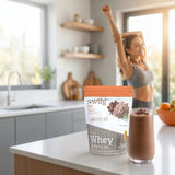 swiig usuario en gimnasio con batido, recuperación post entreno