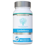 Swiss BioEnergetics CanDefence vista frontal mostrando bote y beneficios claros