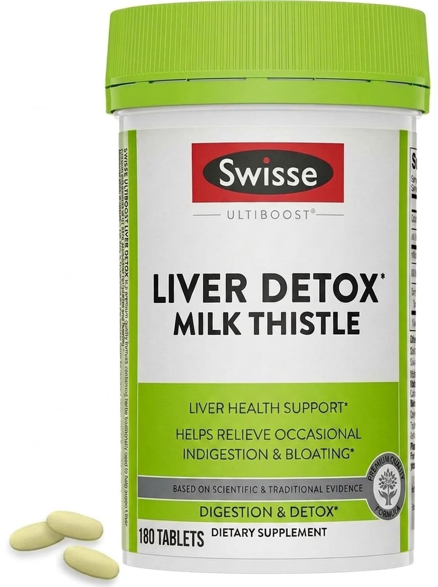 Swisse producto frontal mostrando el envase y beneficio de apoyo hepático