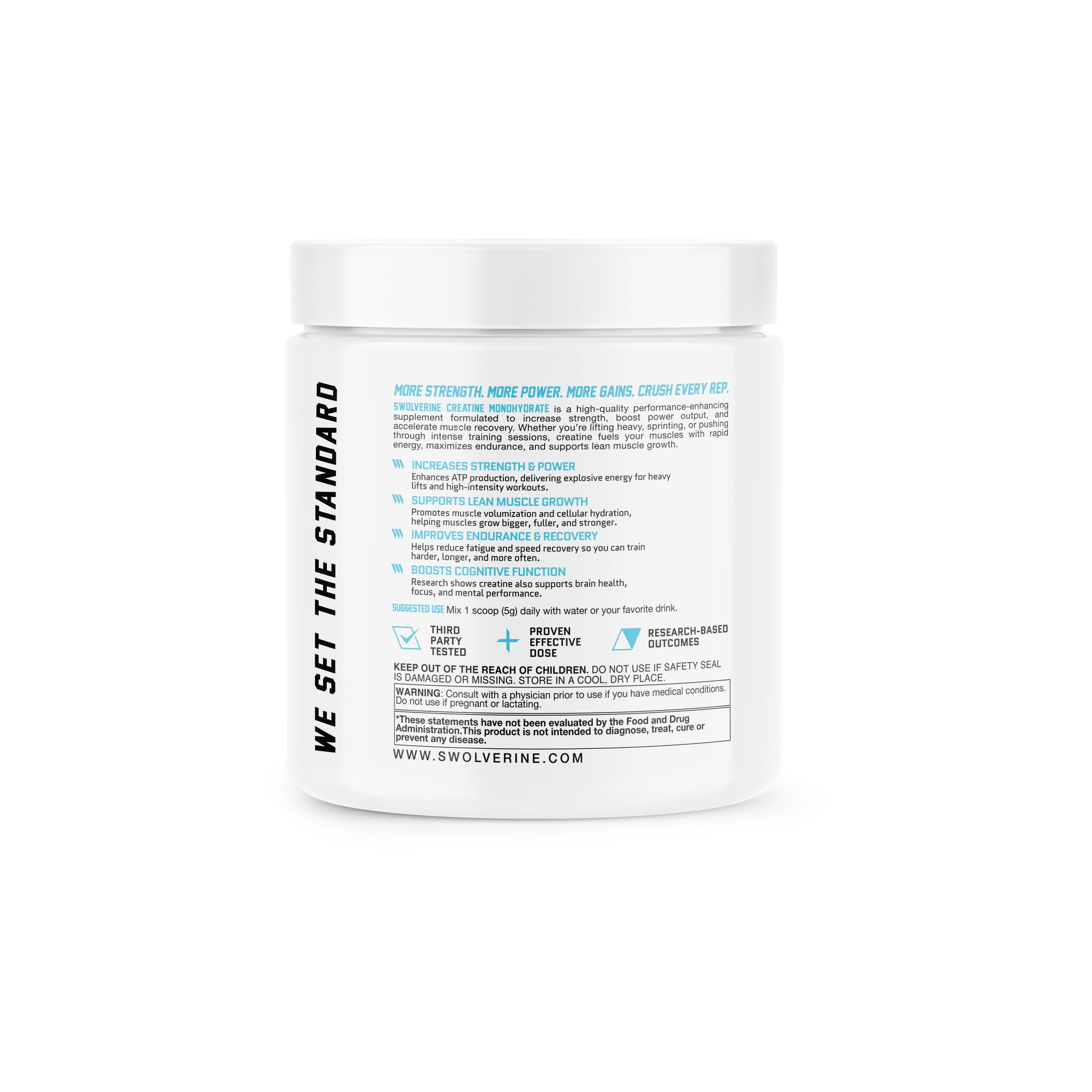 Swolverine creatina mezclada en vaso listo para consumir beneficio práctico