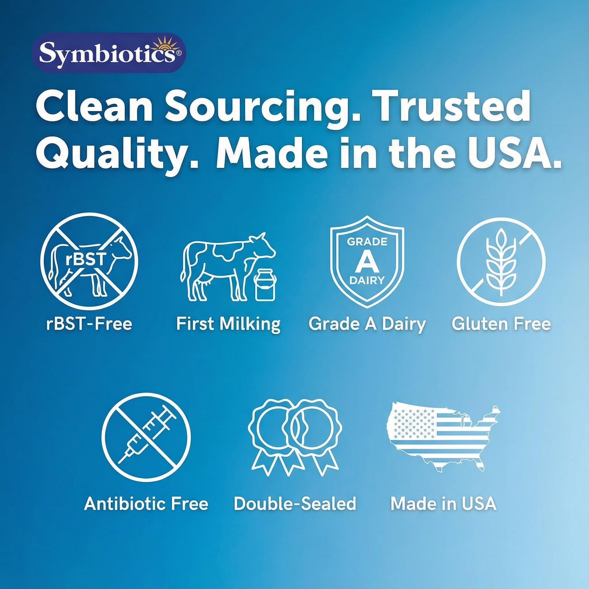 Symbiotics frasco en ambiente de cocina saludable para rutina diaria