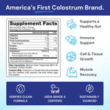 Symbiotics polvo de Colostrum Plus detalle de textura para mezcla fácil y sin sabor