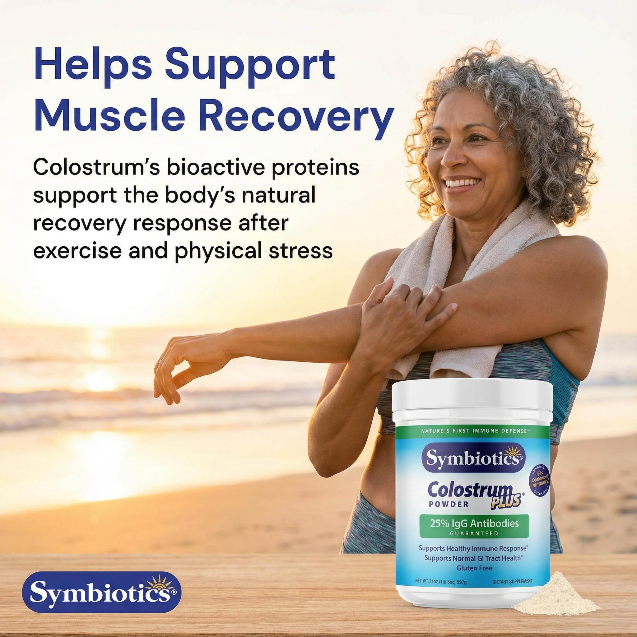 Symbiotics Colostrum Plus usado en receta saludable mostrando versatilidad culinaria