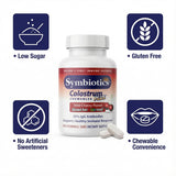 Symbiotics comparación de tamaño del masticable junto a moneda para escala