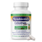 Symbiotics Naturade colostrum frontal del envase, muestra confianza y calidad