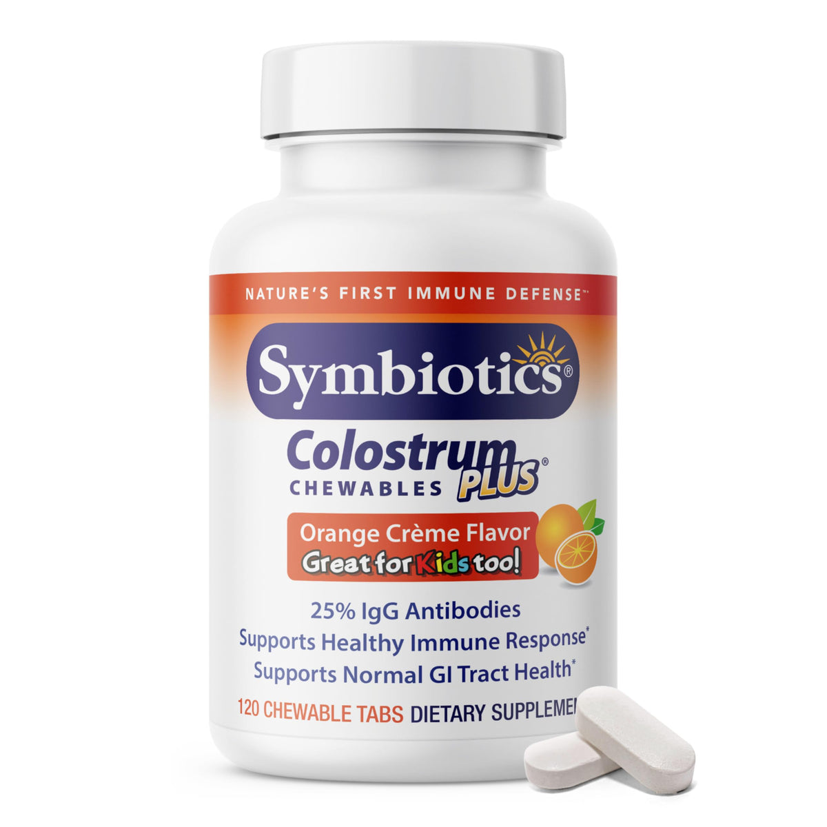 Symbiotics Naturade frasco frontal mostrando diseño y cantidad 120