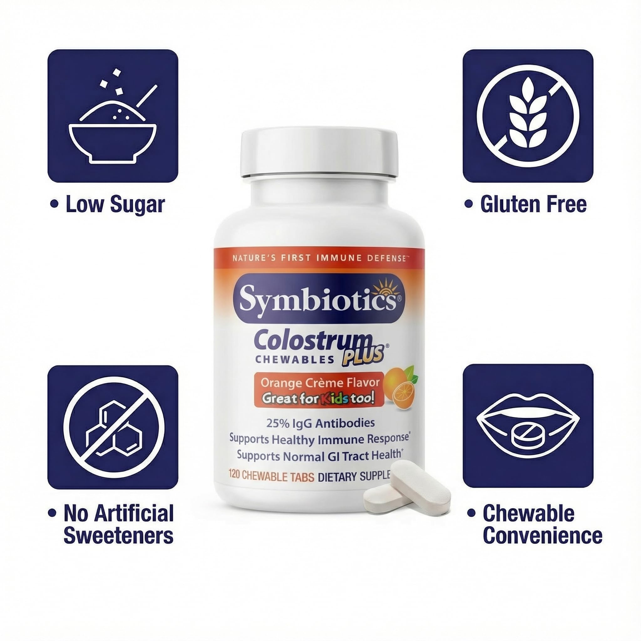 Symbiotics Naturade etiqueta con lista de ingredientes y beneficios claros