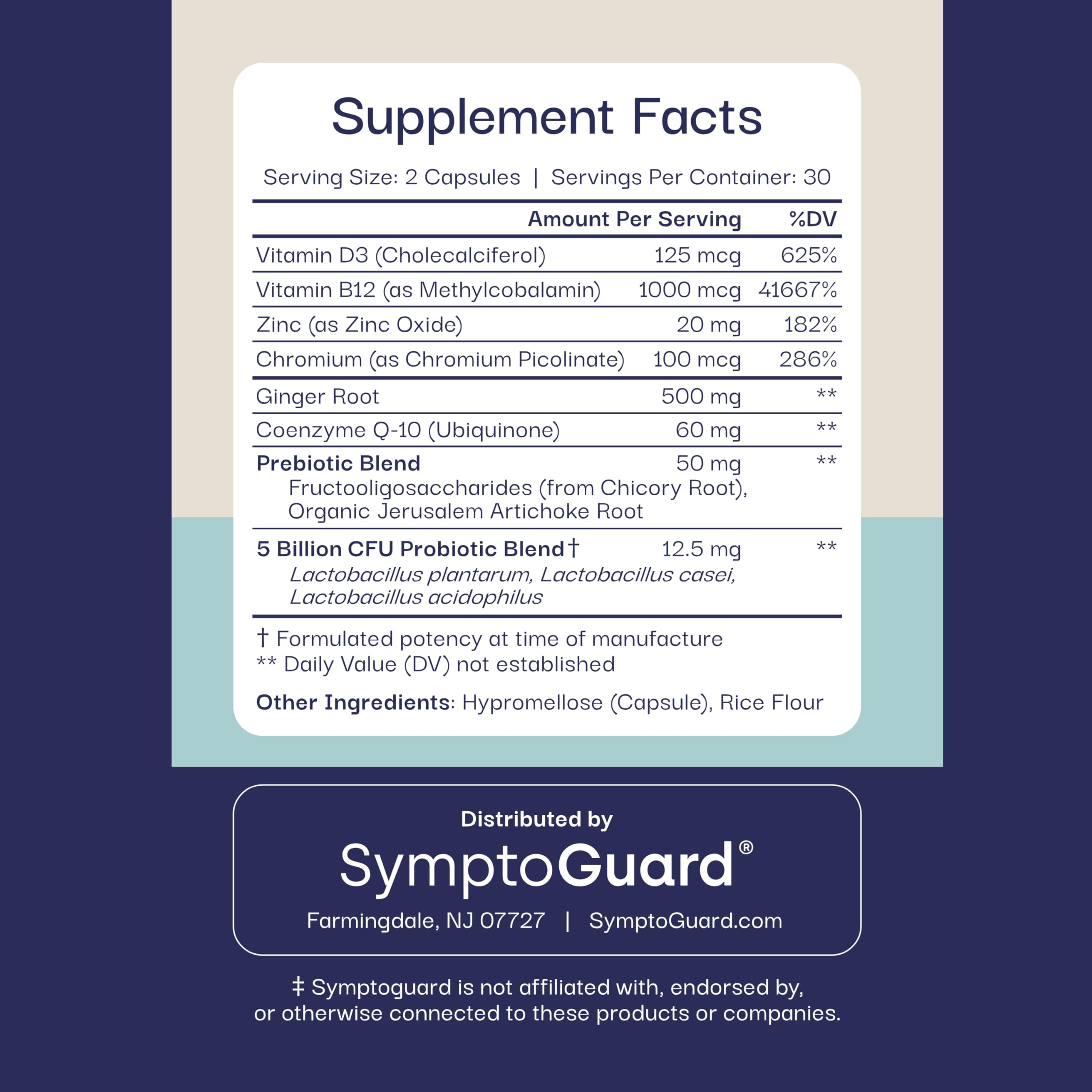 SymptoGuard producto en escenario de vida saludable para integración diaria