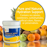 Synerplex Revive disuelto en vaso listo para beber y revitalizar