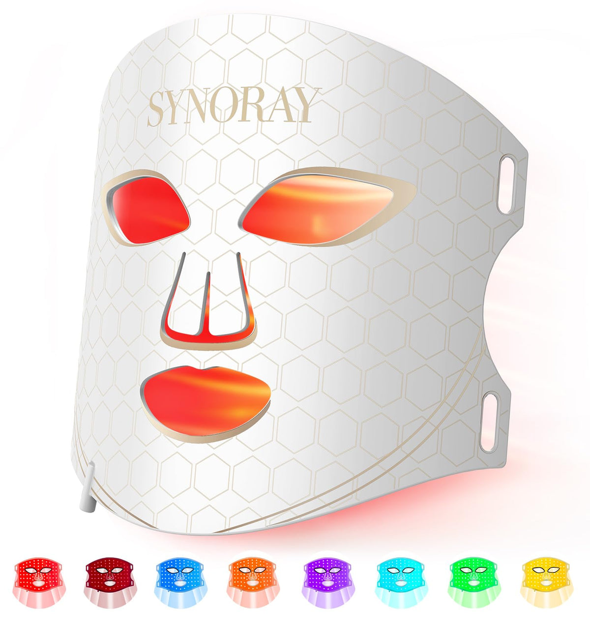 Synoray máscara frontal mostrando diseño ergonómico y ajuste cómodo