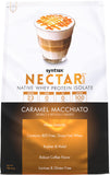 Syntrax Nectar Lattes frente del envase mostrando etiquetado y tamaño