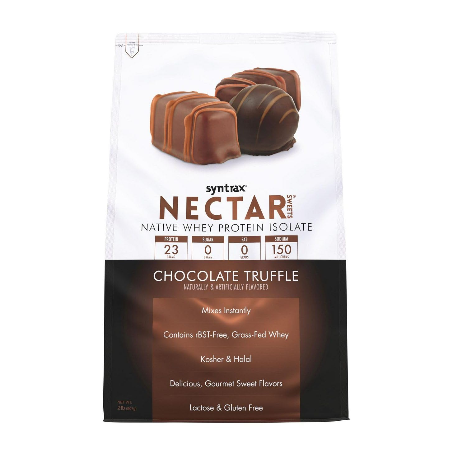 Syntrax Nectar Sweets envase frontal mostrando etiqueta y beneficios