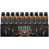 SYOEIO set frontal con tres aceites evocando lujo hotelero y ambiente relajante