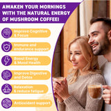 Syokupoe taza servida con vapor, bebida suave y baja acidez para energía sostenida