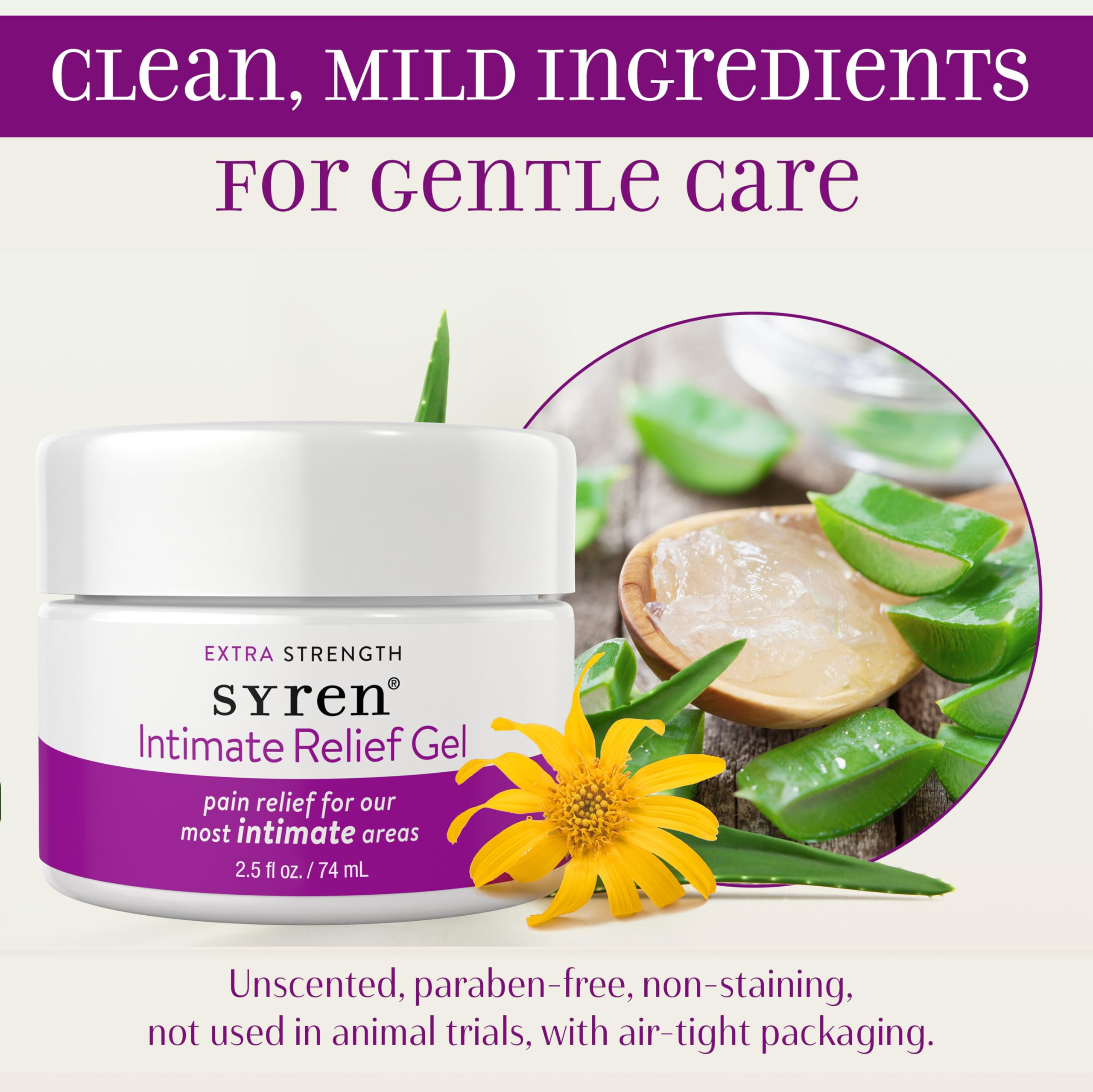 SYREN gel textura cercana: apariencia acuosa y no pegajosa